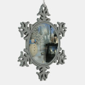 De ongelooflijke beeldhouwer tin sneeuwvlok ornament (Links)