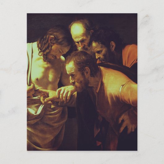 De ongelovigheid van Sint Thomas door Caravaggio (Voorkant)