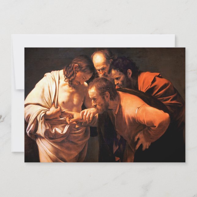 De ongelovigheid van Sint Thomas door Caravaggio (Voorkant)