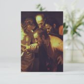 De ongelovigheid van Sint Thomas door Caravaggio Bedankkaart (Staand voorkant)