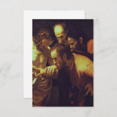 De ongelovigheid van Sint Thomas door Caravaggio Bedankkaart (Voorkant / Achterkant)
