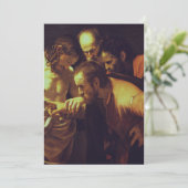 De ongelovigheid van Sint Thomas door Caravaggio Bedankkaart (Staand voorkant)
