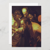 De ongelovigheid van Sint Thomas door Caravaggio Bedankkaart (Voorkant / Achterkant)