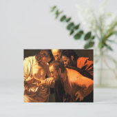 De ongelovigheid van Sint Thomas door Caravaggio Briefkaart (Staand voorkant)