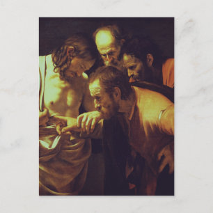 De ongelovigheid van Sint Thomas door Caravaggio Briefkaart