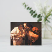 De ongelovigheid van Sint Thomas door Caravaggio Briefkaart (Staand voorkant)