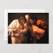 De ongelovigheid van Sint Thomas door Caravaggio Briefkaart (Voorkant / Achterkant)