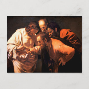 De ongelovigheid van Sint Thomas door Caravaggio Briefkaart