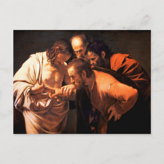 De ongelovigheid van Sint Thomas door Caravaggio Briefkaart