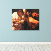 De ongelovigheid van Sint Thomas door Caravaggio Canvas Afdruk (Insitu (Houten vloer))
