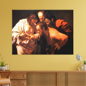 De ongelovigheid van Sint Thomas door Caravaggio Canvas Afdruk (Insitu (Woonkamer))