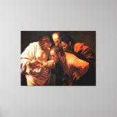 De ongelovigheid van Sint Thomas door Caravaggio Canvas Afdruk (Voorkant)