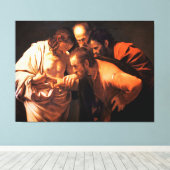 De ongelovigheid van Sint Thomas door Caravaggio Canvas Afdruk (Insitu (Houten vloer))