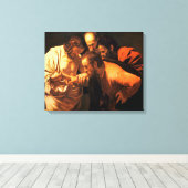 De ongelovigheid van Sint Thomas door Caravaggio Canvas Afdruk (Insitu (Houten vloer))