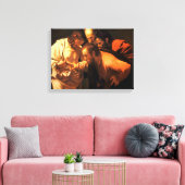 De ongelovigheid van Sint Thomas door Caravaggio Canvas Afdruk (Insitu (Woonkamer))