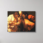 De ongelovigheid van Sint Thomas door Caravaggio Canvas Afdruk (Voorkant)