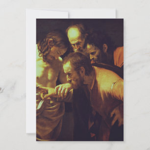 De ongelovigheid van Sint Thomas door Caravaggio Feestdagenkaart