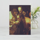 De ongelovigheid van Sint Thomas door Caravaggio Kaart (Staand voorkant)