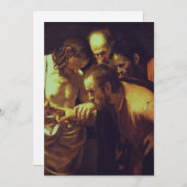 De ongelovigheid van Sint Thomas door Caravaggio Kaart (Voorkant / Achterkant)