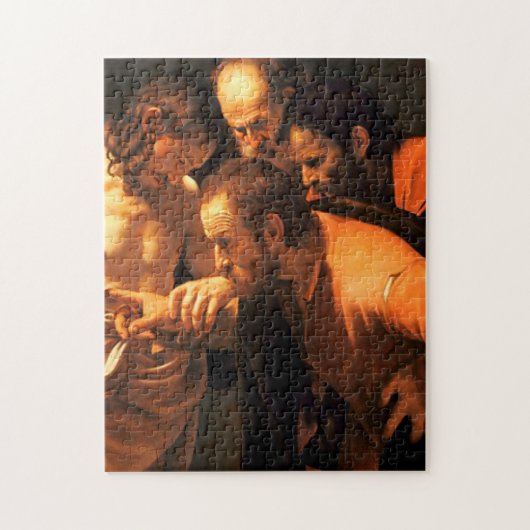 De ongelovigheid van Sint Thomas door Caravaggio Legpuzzel (Verticaal)
