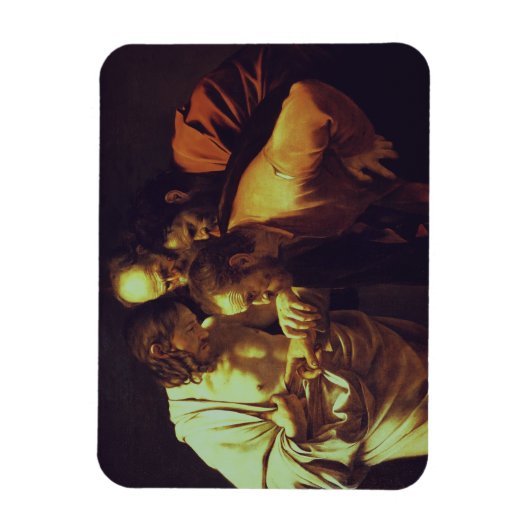 De ongelovigheid van Sint Thomas door Caravaggio Magneet (Verticaal)