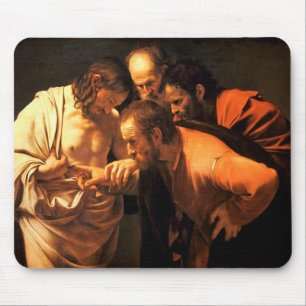De ongelovigheid van Sint Thomas door Caravaggio Muismat