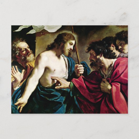 De ongelovigheid van St. Thomas Briefkaart (Voorkant)