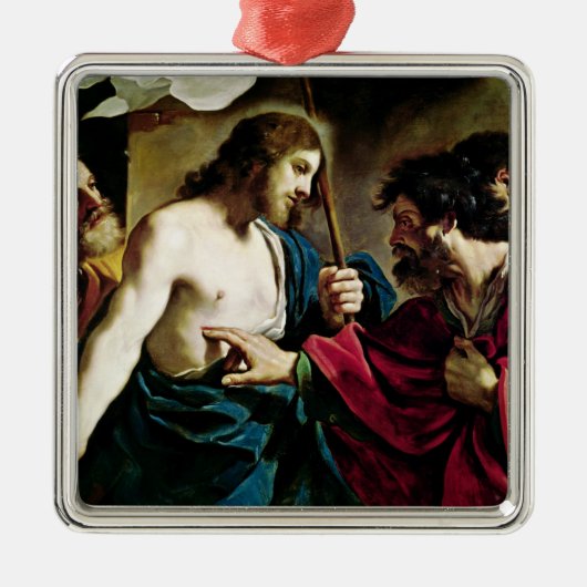De ongelovigheid van St. Thomas Metalen Ornament (Voorkant)