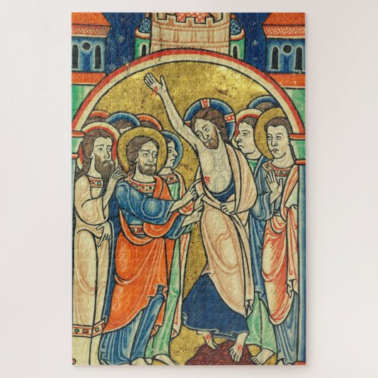 De Ongelovigheid van St Thomas van Psalter Legpuzzel (Verticaal)