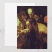 De ongelovigheid van Thomas door Caravaggio Bedankkaart (Voorkant / Achterkant)