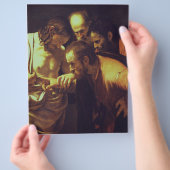 De ongelovigheid van Thomas door Caravaggio Flyer (Hand)