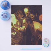 De ongelovigheid van Thomas door Caravaggio Flyer (Enkel)