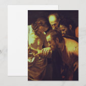 De ongelovigheid van Thomas door Caravaggio Kaart (Voorkant / Achterkant)