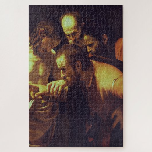 De ongelovigheid van Thomas door Caravaggio Legpuzzel (Verticaal)