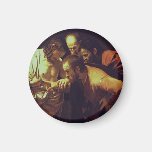 De ongelovigheid van Thomas door Caravaggio Magneet (Voorkant)