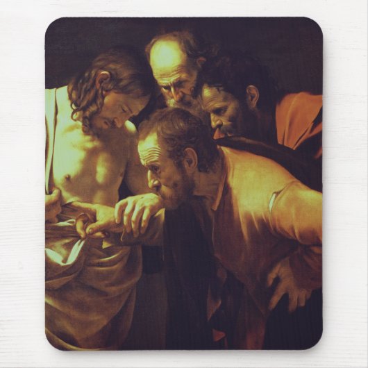 De ongelovigheid van Thomas door Caravaggio Muismat (Voorkant)