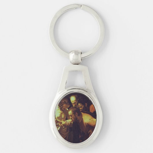 De ongelovigheid van Thomas door Caravaggio Sleutelhanger (Voorkant)