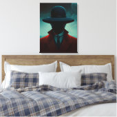 De Ongenode Man Canvas Afdruk (Insitu (Slaapkamer))