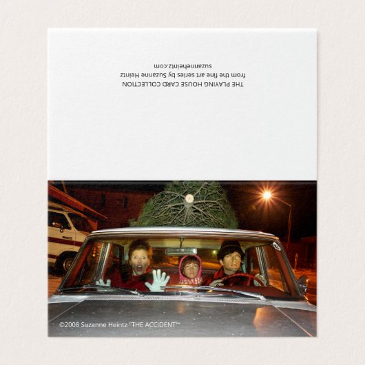 "DE ONGEVALLEN" Kaarten voor feestdagen in het spe (Buitenkant ongevouwen)