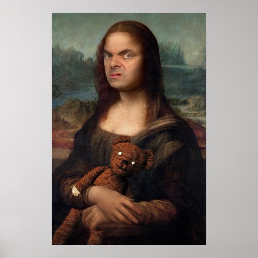 De onhandige neef van de Mona Lisa Poster (Voorkant)