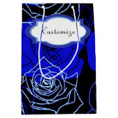 De onhoudbare blauwe Rozen flesje met cadeautas (Voorkant)
