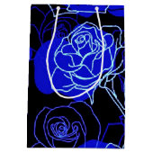 De onhoudbare blauwe Rozen flesje met cadeautas (Achterkant)