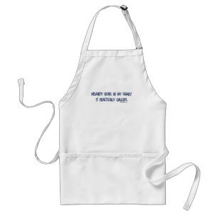 De onhygiëne loopt in Mijn Familie Aprons Standaard Schort