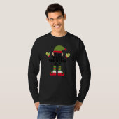 De onkruidrokende Elf voedt kerstfeest T-shirt (Voorkant volledig)