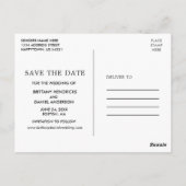 De onmiddellijke Camera Stijl sparen de Datum Blau Briefkaart (Achterkant)