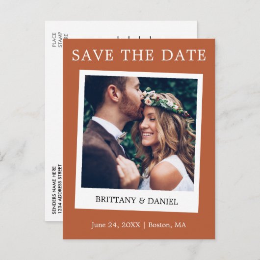 De onmiddellijke Stijl van de Camera sparen de Dat Briefkaart (Voorkant / Achterkant)