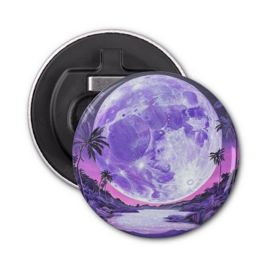 "de Onmogelijke Maan"- Button Flesopener (Voorkant)