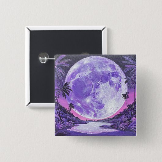 "de Onmogelijke Maan"- Vierkante Button 5,1 Cm (Voorkant /achterkant)