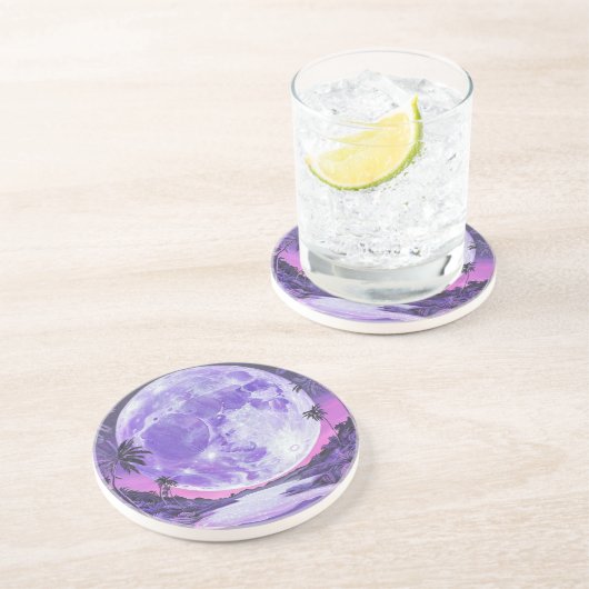 "de Onmogelijke Maan"- Zandsteen Onderzetter (Zijkant)