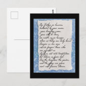 De Ons Heer Gebed Ansichtkaart Briefkaart (Voorkant / Achterkant)